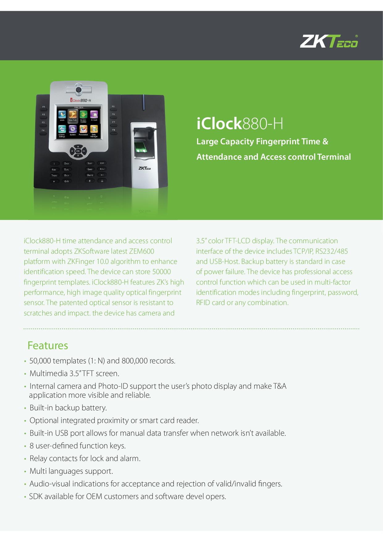 iClock880-H