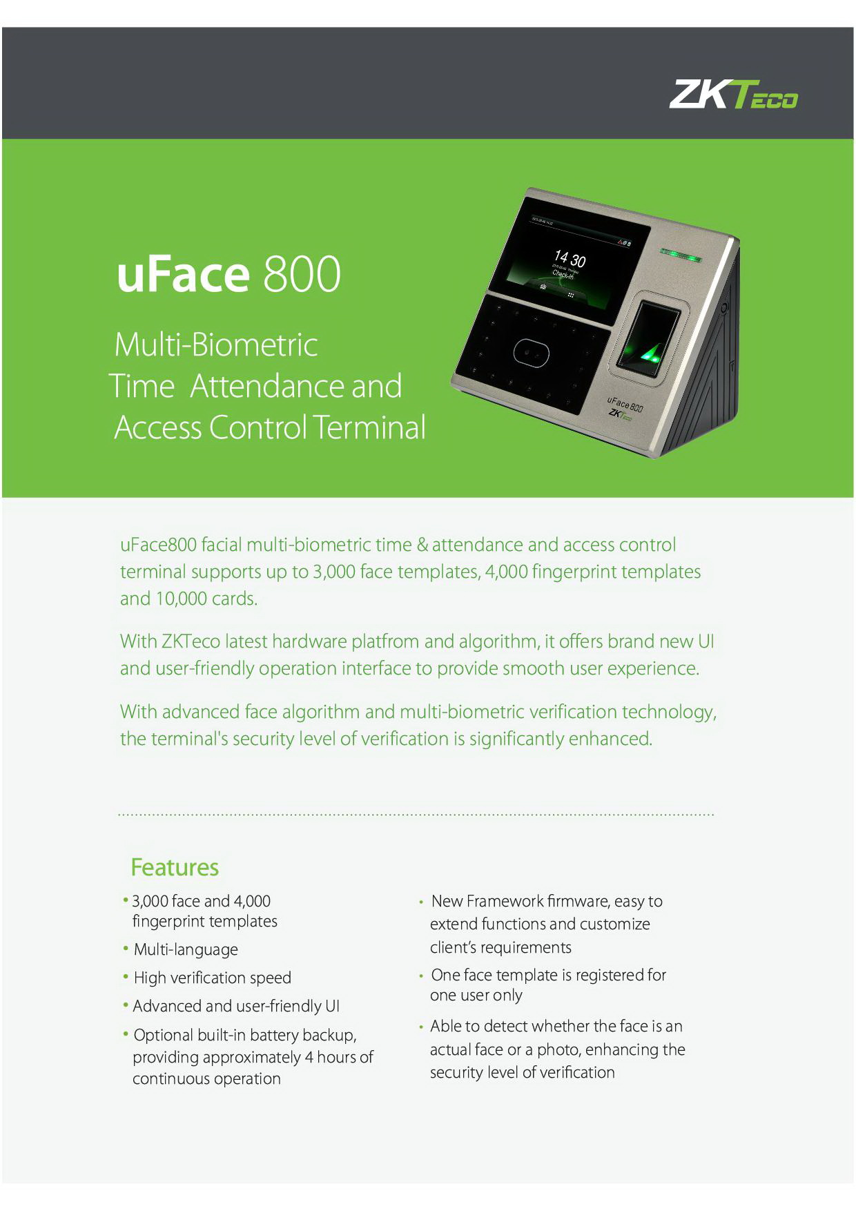 UFace 800